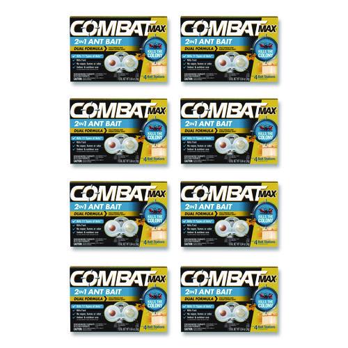 Image of Combat® 23400 07172 Max 2-in-1 Ant Bait, 4/Pack, 8 Packs/Carton