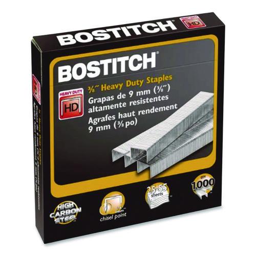 Image of Bostitch® SB35381M Heavy-Duty Premium Staples, 0.38" Leg, 0.5" Crown, Carbon Steel, 1,000/box