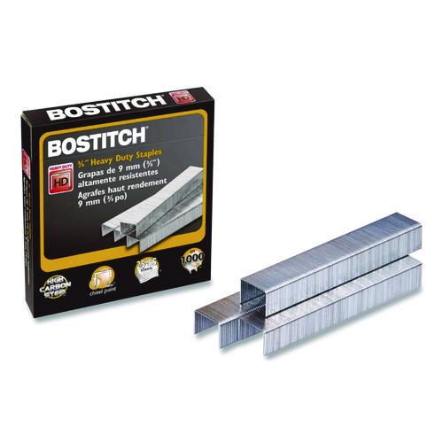 Image of Bostitch® SB35381M Heavy-Duty Premium Staples, 0.38" Leg, 0.5" Crown, Carbon Steel, 1,000/box