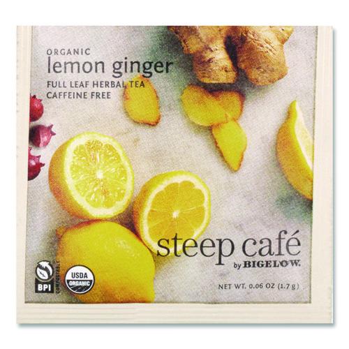 Image of BigelowÂ® Steep Cafe Organic Herbal Tea, Lemon Ginger, 50 Bags/carton