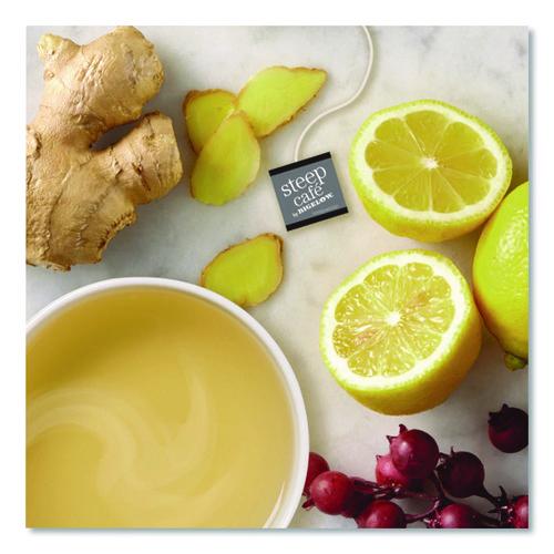 Image of BigelowÂ® Steep Cafe Organic Herbal Tea, Lemon Ginger, 50 Bags/carton