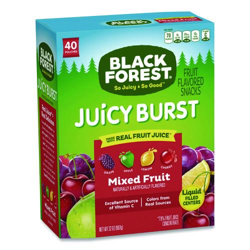 Image of Black Forest® FER08111 Juicy Burst Fruit Flavored Snack, Mixed Fruit, 32 oz Pouch, 40/Box