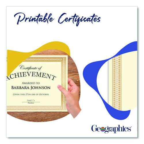 Image of Geographics® 47833 Award Certificates, 8.5 x 11, Ivory with Traditional Gold Border, 100/Pack
