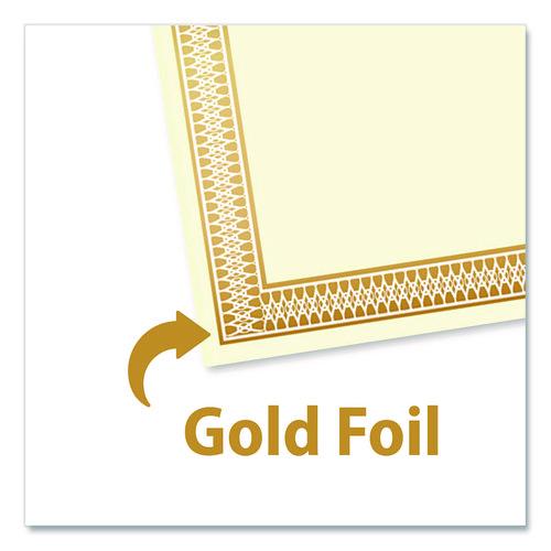 Image of Geographics® 47833 Award Certificates, 8.5 x 11, Ivory with Traditional Gold Border, 100/Pack