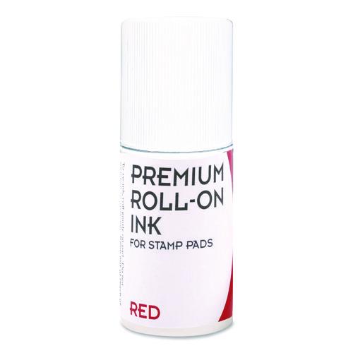 Image of COSCO 030260 Premium Roll-On Ink, 2 Oz, Red