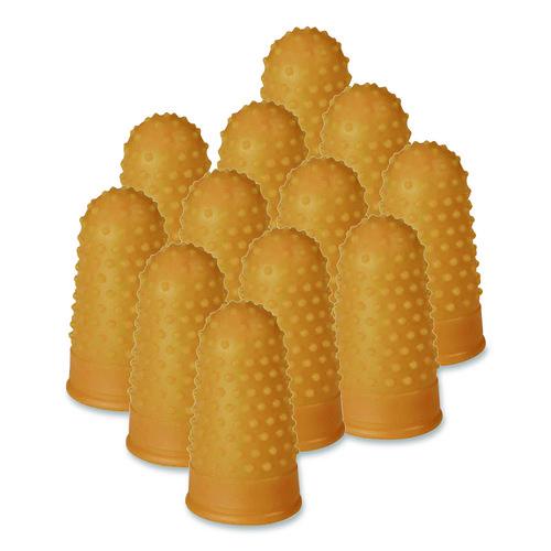 Image of COSCO 098172 Fingertip Pads, Size 11, Small, Amber, 12/pack
