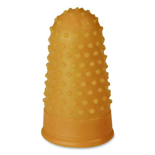 Image of COSCO 098199 Fingertip Pads, Size 13, Extra Large, Amber, 12/pack