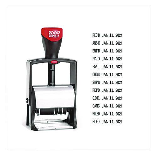 Image of COSCO 2000PLUS® 011029 Classic Line Message Dater, 5 Years, 12 Phrases, 1.75 X 0.18, Black Ink