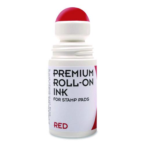 Image of COSCO 030260 Premium Roll-On Ink, 2 Oz, Red