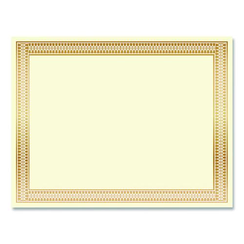 Image of Geographics® 47833 Award Certificates, 8.5 x 11, Ivory with Traditional Gold Border, 100/Pack