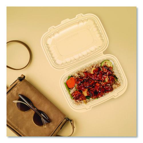 Image of Dart® 69PPHT1 Microwaveable Hinged Containers, ProPlanet Seal, 6.5 x 9 x 3, Clear, Plastic, 300/Carton