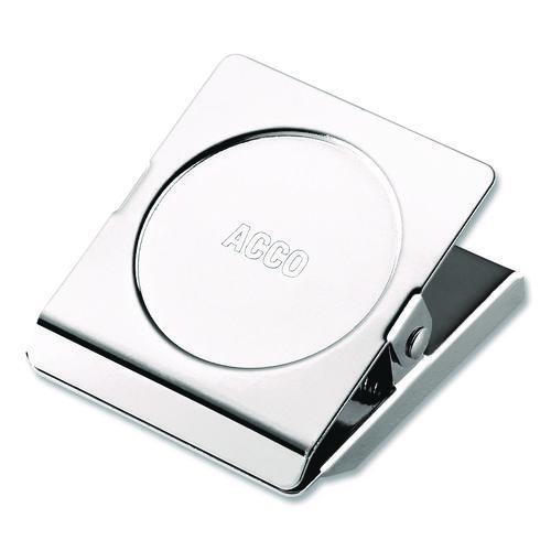 Image of ACCO Magnetic Clip, 1" Jaw Capacity, Silver, 12/Pack