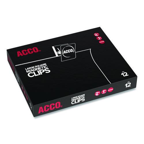 Image of ACCO Magnetic Clip, 1.13" Jaw Capacity, Silver, 12/Pack