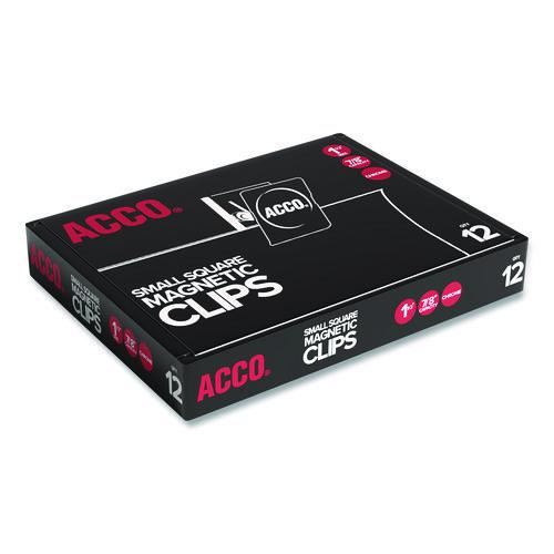 Image of ACCO A7072131A Magnetic Clips, 0.88" Jaw Capacity, Silver, 12/Pack