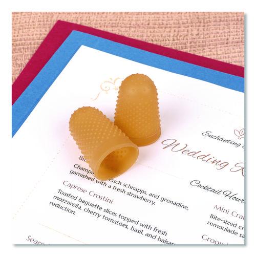 Image of SwinglineÂ® Rubber Finger Tips, 13 (large), Amber, Dozen