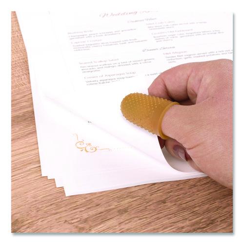 Image of SwinglineÂ® Rubber Finger Tips, 13 (large), Amber, Dozen