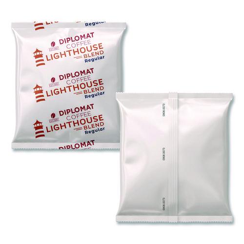 Image of Diplomat Coffee C-LC-LH2.5-100R Light House Frac Pack, 2.5 oz, 100/Carton