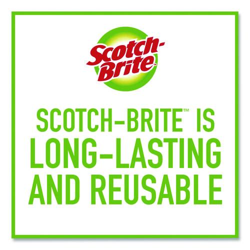 Image of Scotch-Brite® 7232FCT Dobie All-Purpose Cleaning Pad, 4.3 x 2.6, 0.5" Thick, Yellow, 3/Pack, 8 Packs/Carton