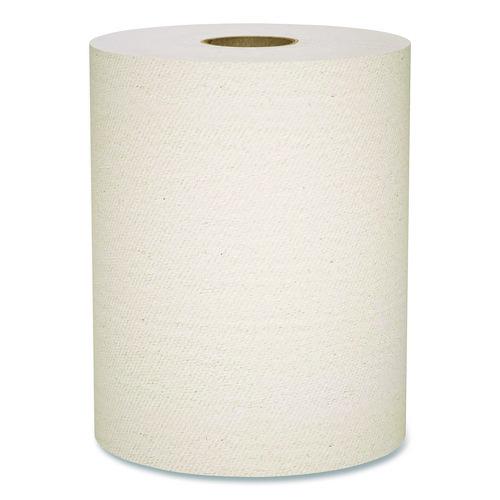 Image of Scott® 56758 Essential 100% Recycled Fiber Hard Roll Towel, 1-Ply, 8" x 800 ft, 1.5" Core, Brown, 6 Rolls/Carton