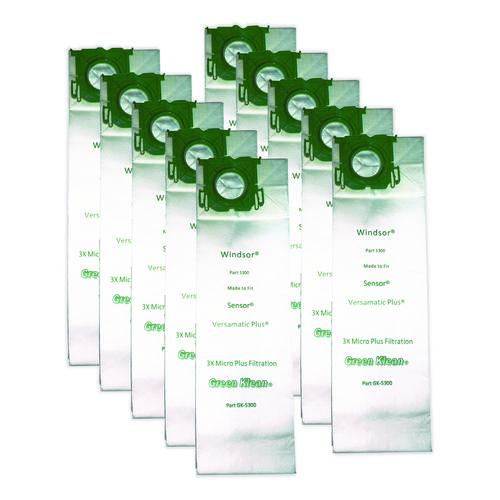 Image of Green KleanÂ® Replacement Vacuum Bags, Fits Allstar/century/karcher/prochem/sebo/versamatic Plus/windsor Sensor, 10/pack