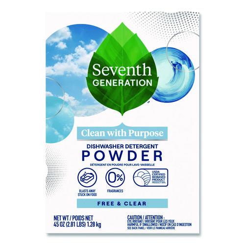 Image of Seventh Generation® SEV 22150 Automatic Dishwasher Powder, Free And Clear, 45oz Box, 12/carton