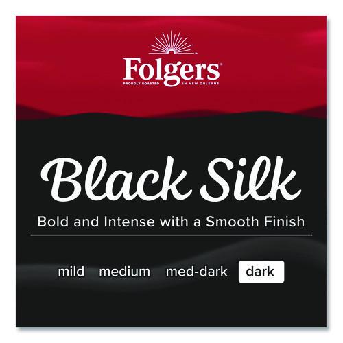 Image of Folgers® 2550000019 Black Silk Ground Coffee Fraction Pack, 1.4 oz Packet, 42/Carton