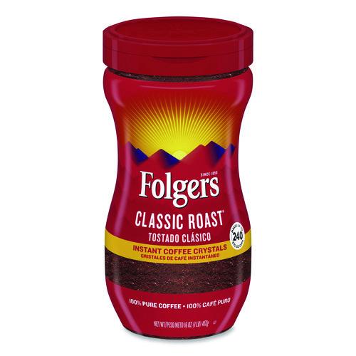 Image of Folgers® 2550006922 Classic Roast Instant Coffee, 16 oz Jar