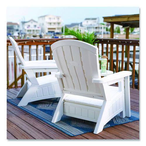 Image of Suncast® BMAC1000CB Adirondack Chair with Storage, Supports Up to 375 lb, 14.5" Seat Height, 30" x 32.5" x 38.5", Ice Cube