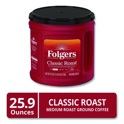 Image of Folgers® 2550030407 Coffee, Classic Roast, Ground, 25.9 Oz Canister