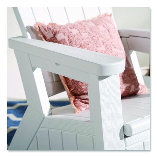 Image of Suncast® BMAC1000CB Adirondack Chair with Storage, Supports Up to 375 lb, 14.5" Seat Height, 30" x 32.5" x 38.5", Ice Cube