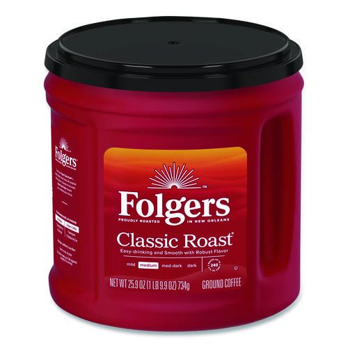 Image of Folgers® 2550030407 Coffee, Classic Roast, Ground, 25.9 Oz Canister