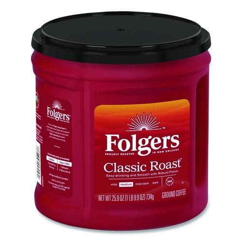 Image of Folgers® 2550030407 Coffee, Classic Roast, Ground, 25.9 Oz Canister