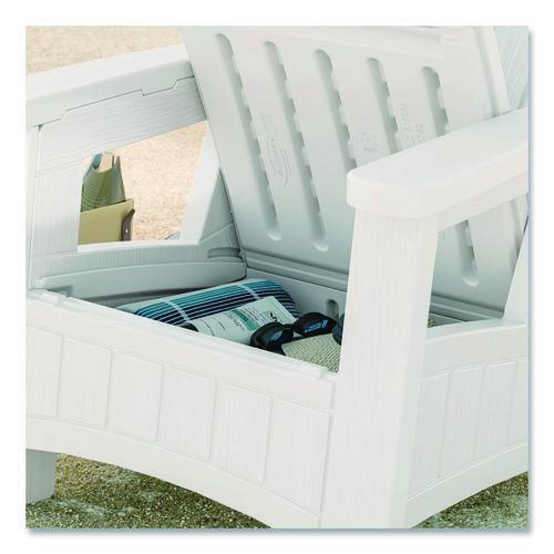Image of Suncast® BMAC1000CB Adirondack Chair with Storage, Supports Up to 375 lb, 14.5" Seat Height, 30" x 32.5" x 38.5", Ice Cube