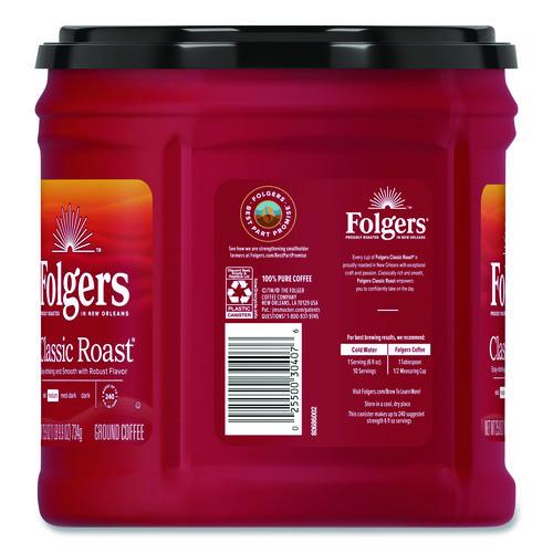 Image of Folgers® 2550030407 Coffee, Classic Roast, Ground, 25.9 Oz Canister