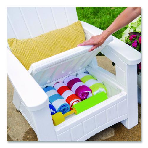 Image of Suncast® BMAC1000CB Adirondack Chair with Storage, Supports Up to 375 lb, 14.5" Seat Height, 30" x 32.5" x 38.5", Ice Cube