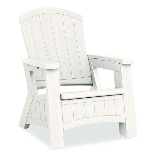 Image of Suncast® BMAC1000CB Adirondack Chair with Storage, Supports Up to 375 lb, 14.5" Seat Height, 30" x 32.5" x 38.5", Ice Cube