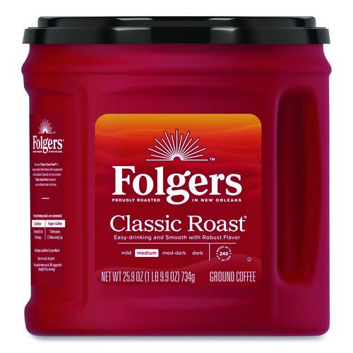 Image of Folgers® 2550030407 Coffee, Classic Roast, Ground, 25.9 Oz Canister