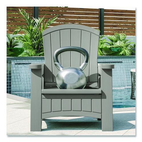 Image of Suncast® BMAC1000DG Adirondack Chair with Storage, Supports Up to 375 lb, 14.5" Seat Height, 30" x 32.5" x 38.5", Dove Gray