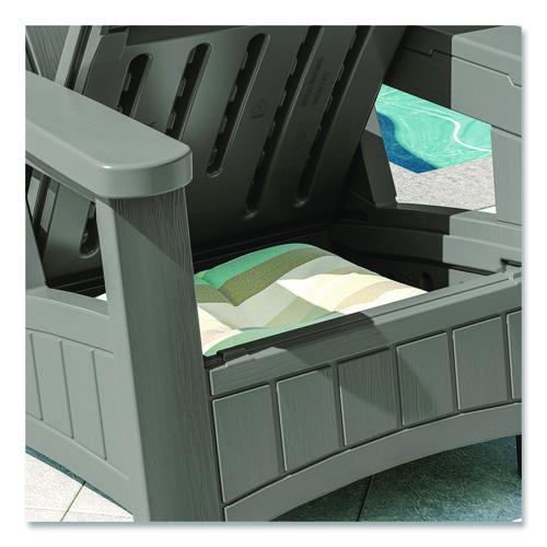 Image of Suncast® BMAC1000DG Adirondack Chair with Storage, Supports Up to 375 lb, 14.5" Seat Height, 30" x 32.5" x 38.5", Dove Gray