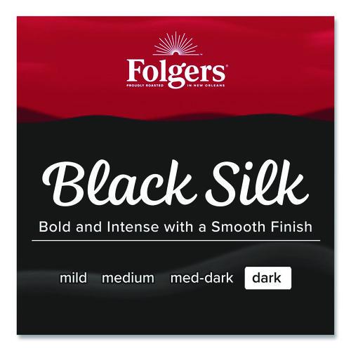 Image of Folgers® 2550030439 Black Silk Ground Coffee, 22.6 oz Canister