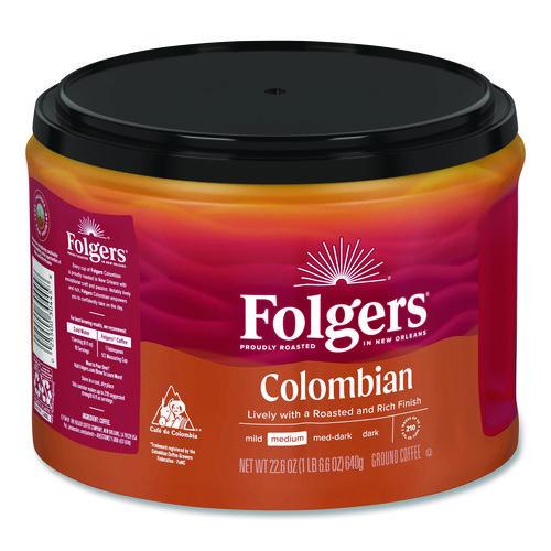 Image of Folgers® 30445 100% Columbian Coffee, 22.6 oz Canister