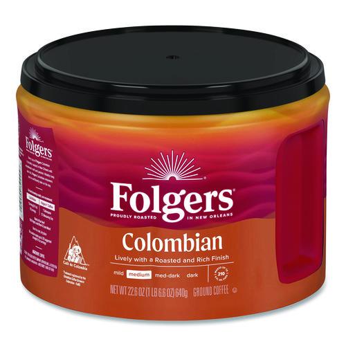 Image of Folgers® 30445 100% Columbian Coffee, 22.6 oz Canister