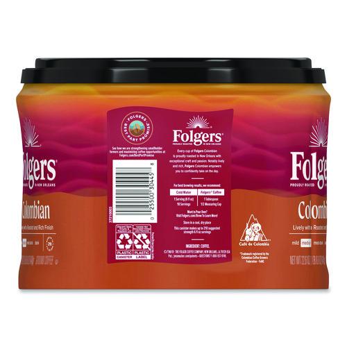 Image of Folgers® 30445CT 100% Columbian Coffee, 22.6 oz Canister, 6/Carton