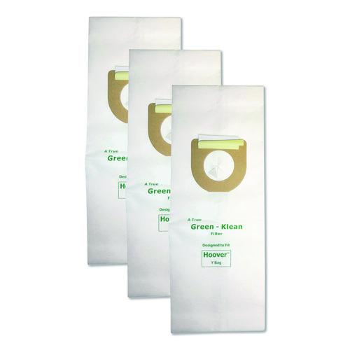 Image of Green Klean® GK-HOVY-P Replacement Vacuum Bags, Fits Hoover/pacific Steamex Scholar/royal, 3/pack