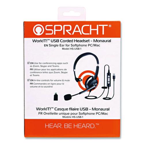 Image of Spracht SPT-HSUSB1 Over-the-Head Monaural Headset