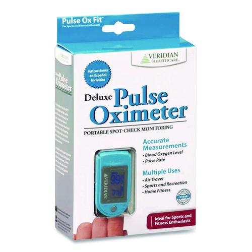 Image of Veridian Healthcare® 11-50D Fingertip Pulse Oximeter, Blue/Gray