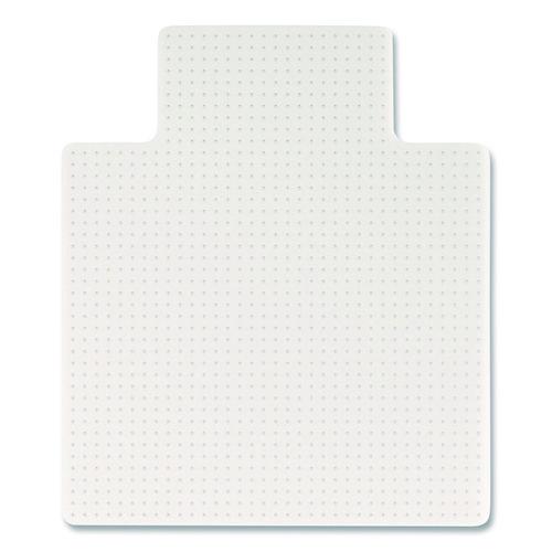 Image of deflecto® CM1K112OCB OceanMat Carpet Chair Mat for Flat Pile Carpeted Floors, Rectangular with Lip, Straight Edges, 36" x 48", Clear