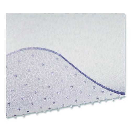 Image of deflecto® CM1K112OCB OceanMat Carpet Chair Mat for Flat Pile Carpeted Floors, Rectangular with Lip, Straight Edges, 36" x 48", Clear