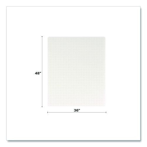 Image of deflecto® CM1K142OCB OceanMat Carpet Chair Mat for Flat Pile Carpeted Floors, Rectangular, Straight Edges, 36" x 48", Clear