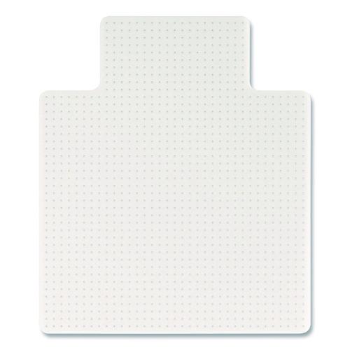 Image of deflecto® CM1K232OCB OceanMat Carpet Chair Mat for Flat Pile Carpeted Floors, Rectangular with Lip, Straight Edges, 45" x 53", Clear